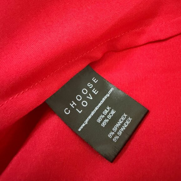 Generation Love Marie Red Lace Trim Satin Tank Top Size XS - Picture 5 of 5